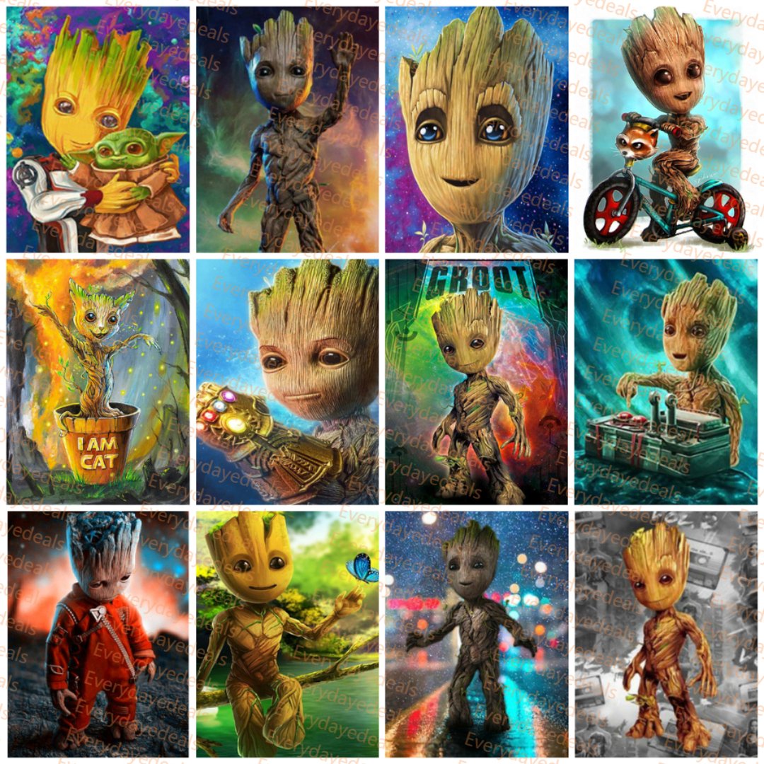 Groot (canvas) full round or square drill diamond painting