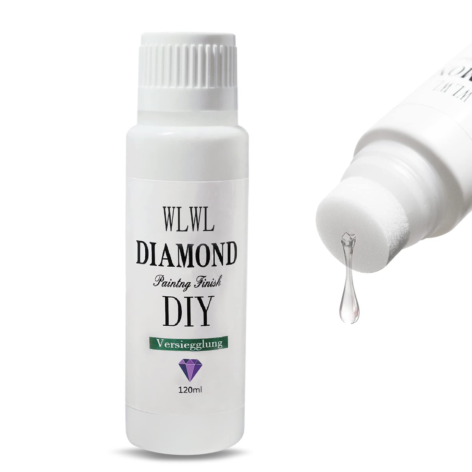 VBVC 5D Diamond Art Painting Art Glue with Sponge Head Fast Drying Prevent  Falling Off 1 Pack 120ML 