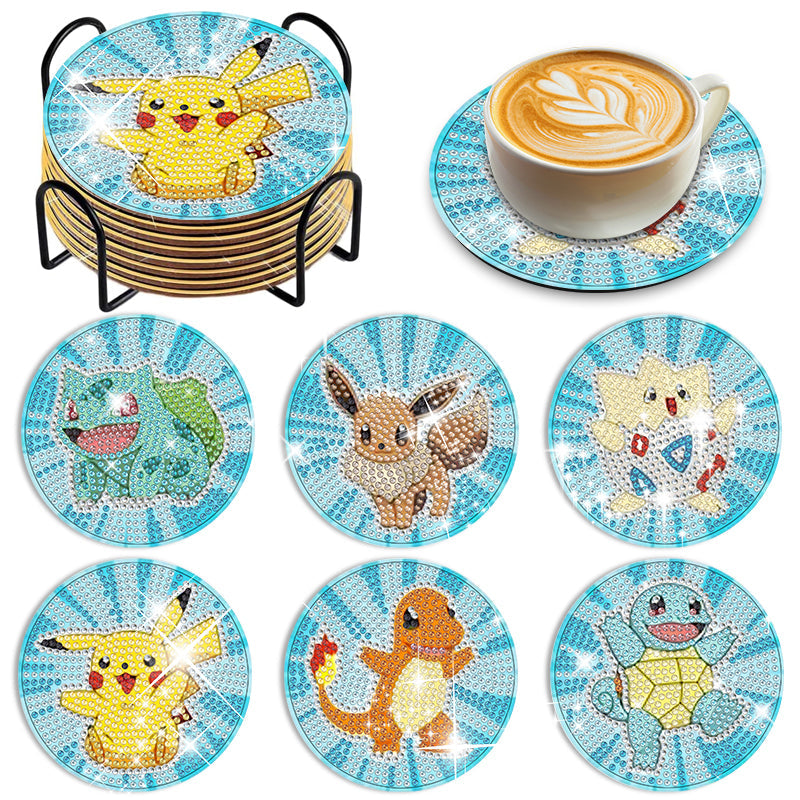 NEW 6 Piece Diamond Painting DIY Disney Character Coaster Set - Includes  Stand - Totally Diamond Paintings