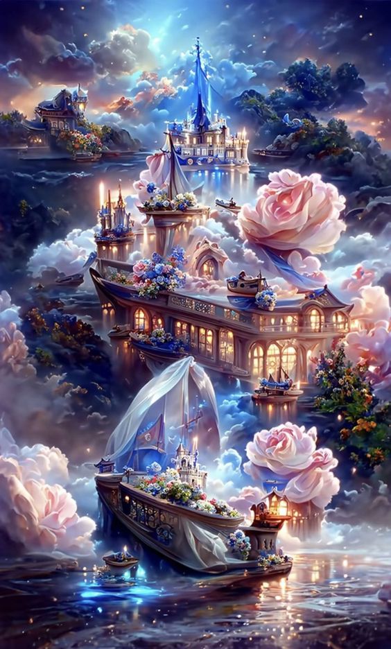 Luxury AB Velvet Diamond Painting Kit -Castle