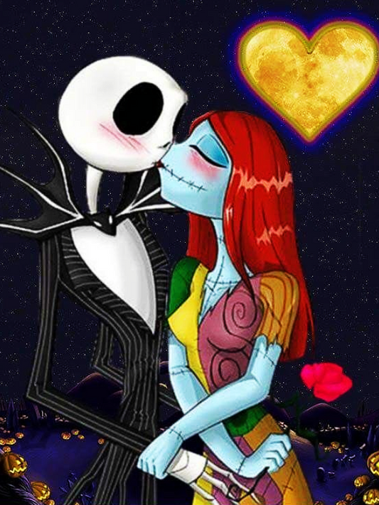 Luxury AB Velvet Diamond Painting Kit -Halloween Couples