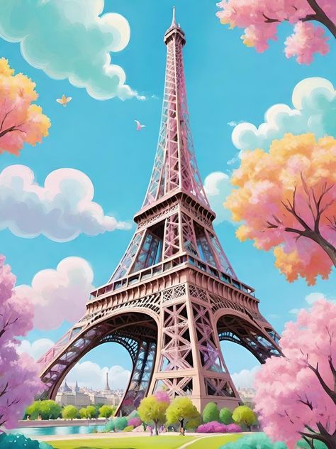 Luxury AB Velvet Diamond Painting Kit -Eiffel Tower