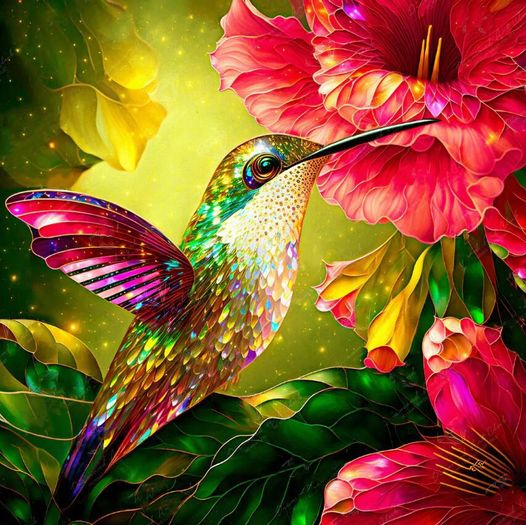 Luxury AB Velvet Diamond Painting Kit -Bird