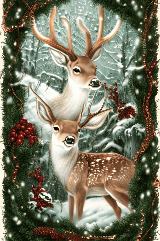 Luxury AB Velvet Diamond Painting Kit -Christmas deer