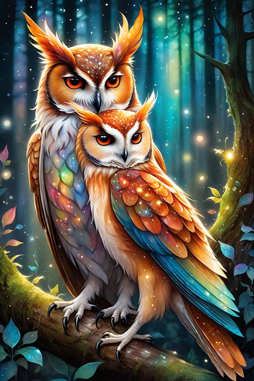 Luxury AB Velvet Diamond Painting Kit -Owl