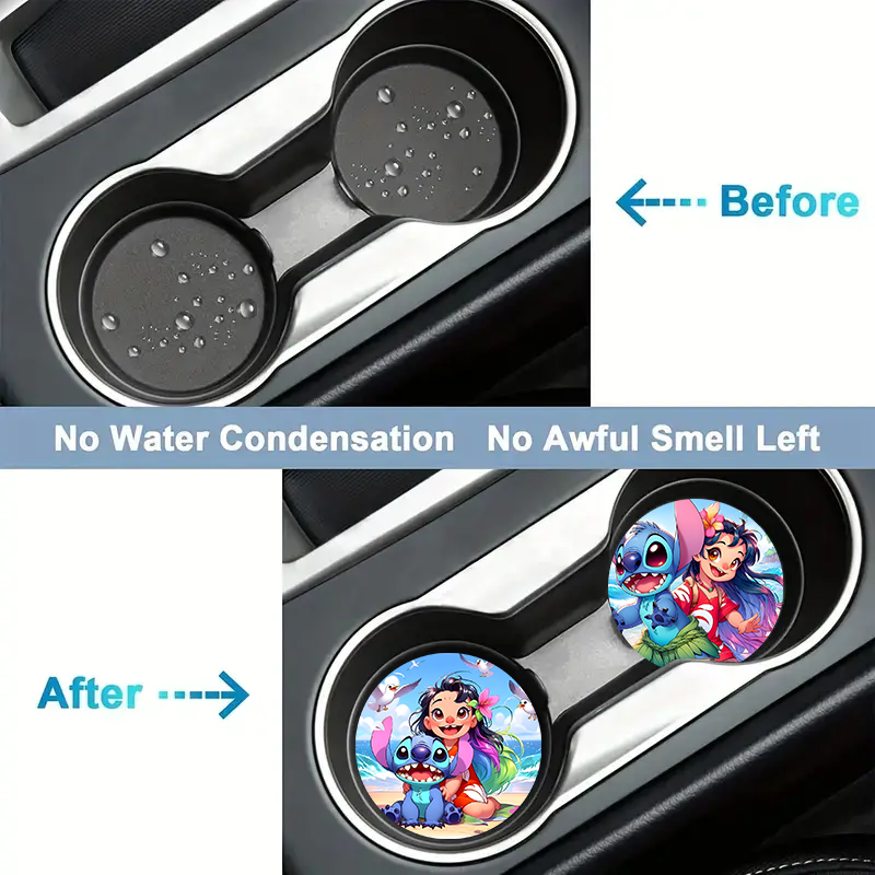 2pc Car Cup Holder Coaster | Cartoon（No diamonds）