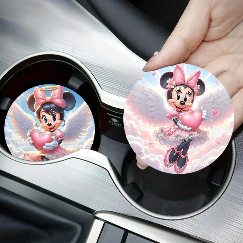 2pc Car Cup Holder Coaster | Cartoon（No diamonds）