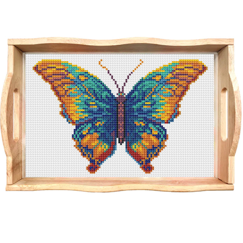 DIY Diamond Painting Decor Wooden Food Tray - Butterfly