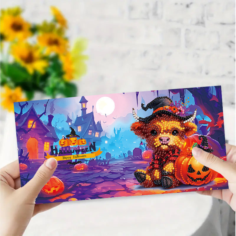 6 Pcs Set DIY Diamond Painting Cartoon Greeting Cards