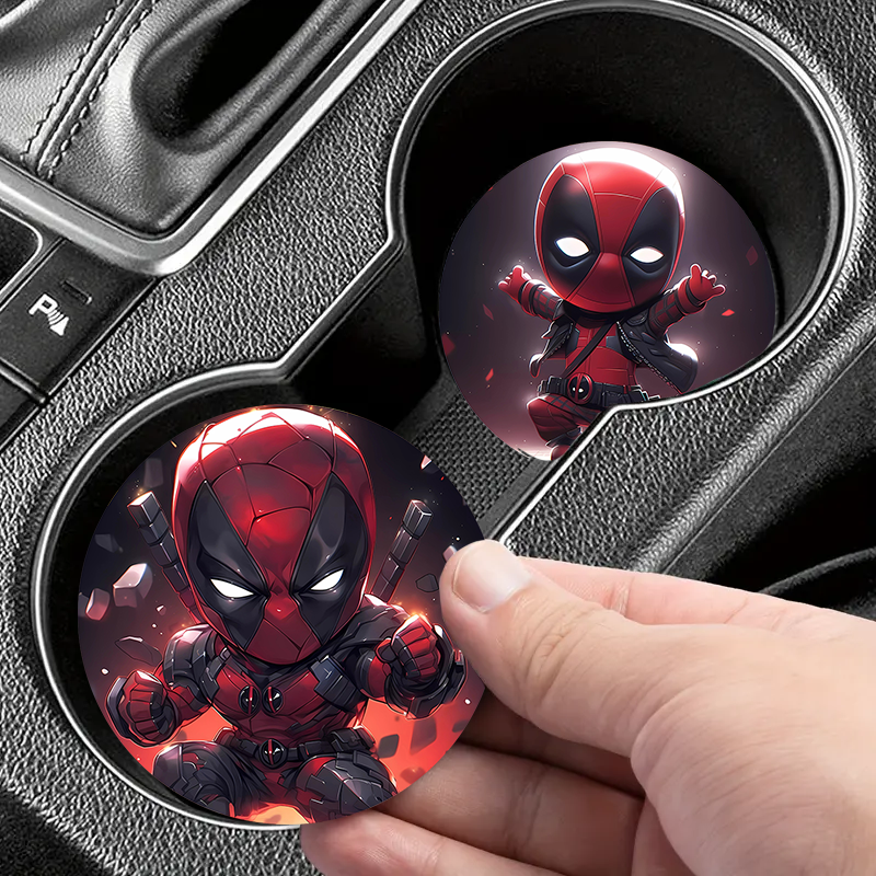 2pc Car Cup Holder Coaster | Cartoon（No diamonds）