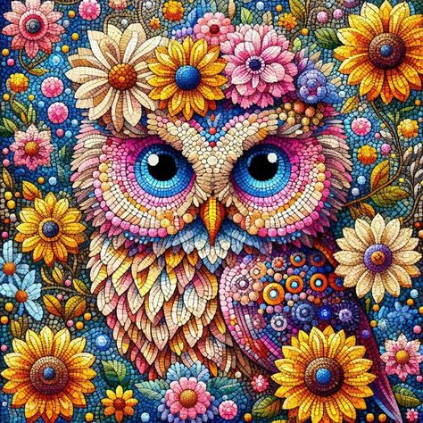 Luxury AB Velvet Diamond Painting Kit -Owl