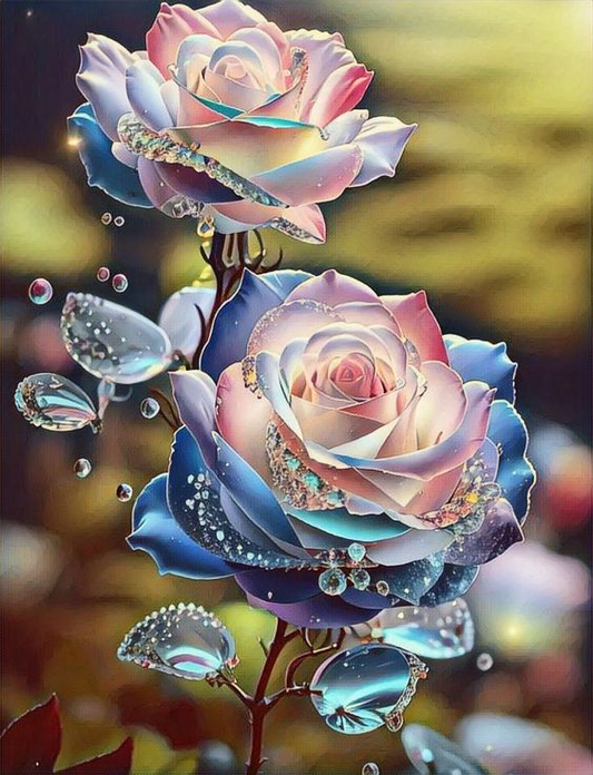 Luxury AB Velvet Diamond Painting Kit - Flowers