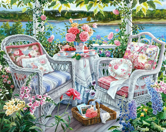 Luxury AB Velvet Diamond Painting Kit -Leisure Garden