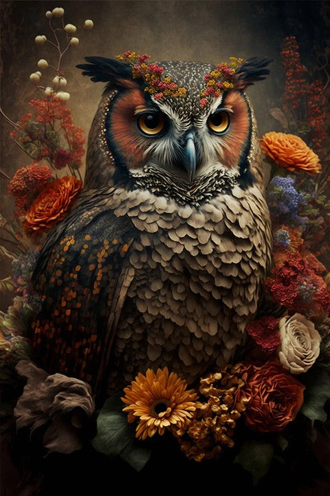 Luxury AB Velvet Diamond Painting Kit -Owl