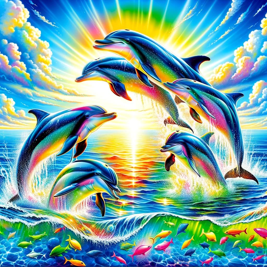 Luxury AB Velvet Diamond Painting Kit -Dolphin