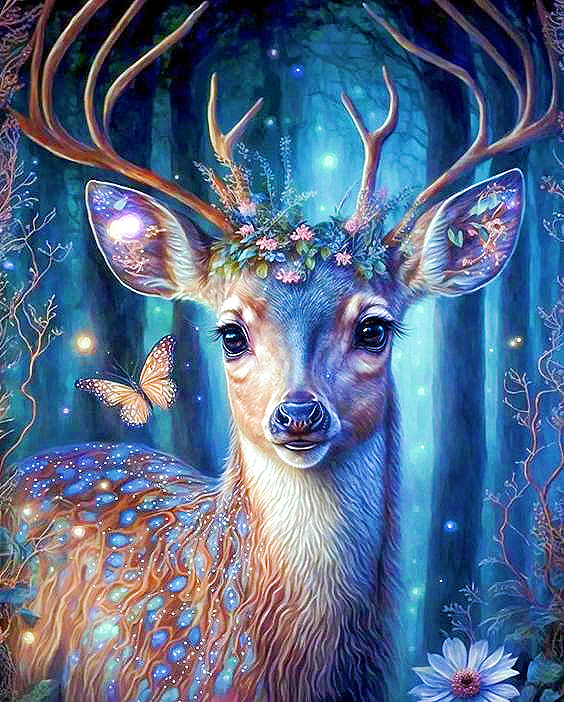 Luxury AB Velvet Diamond Painting Kit -Deer