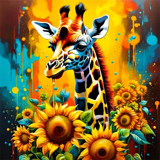 Luxury AB Velvet Diamond Painting Kit -Giraffe