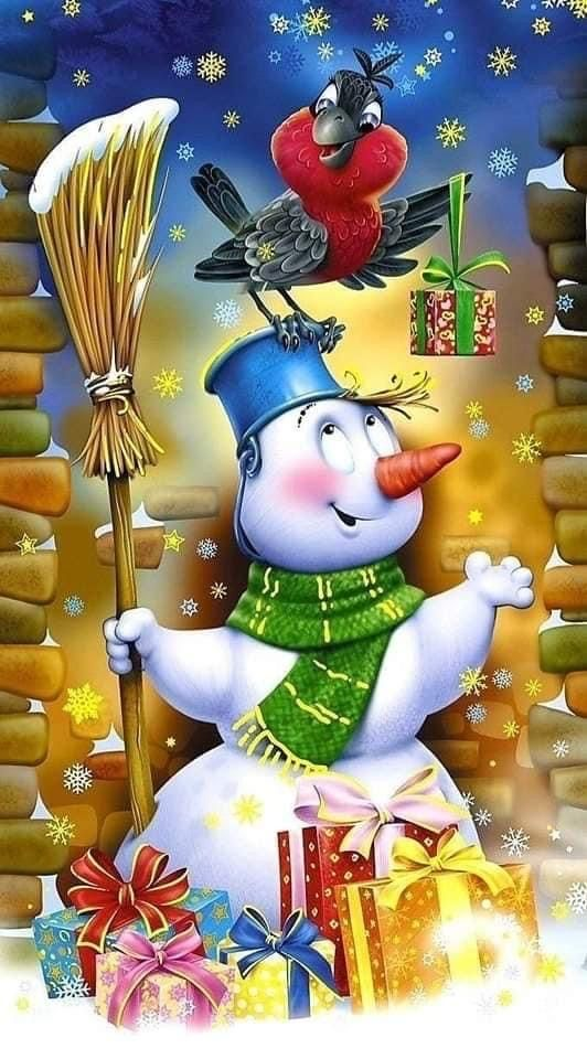 Luxury AB Velvet Diamond Painting Kit -Snowman