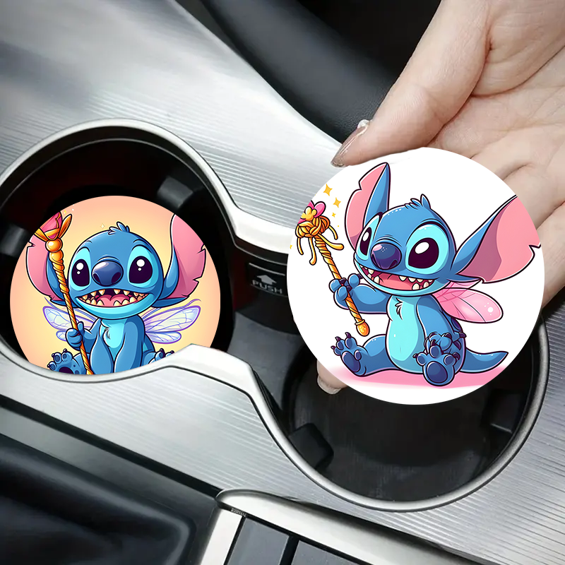 2pc Car Cup Holder Coaster | Cartoon（No diamonds）