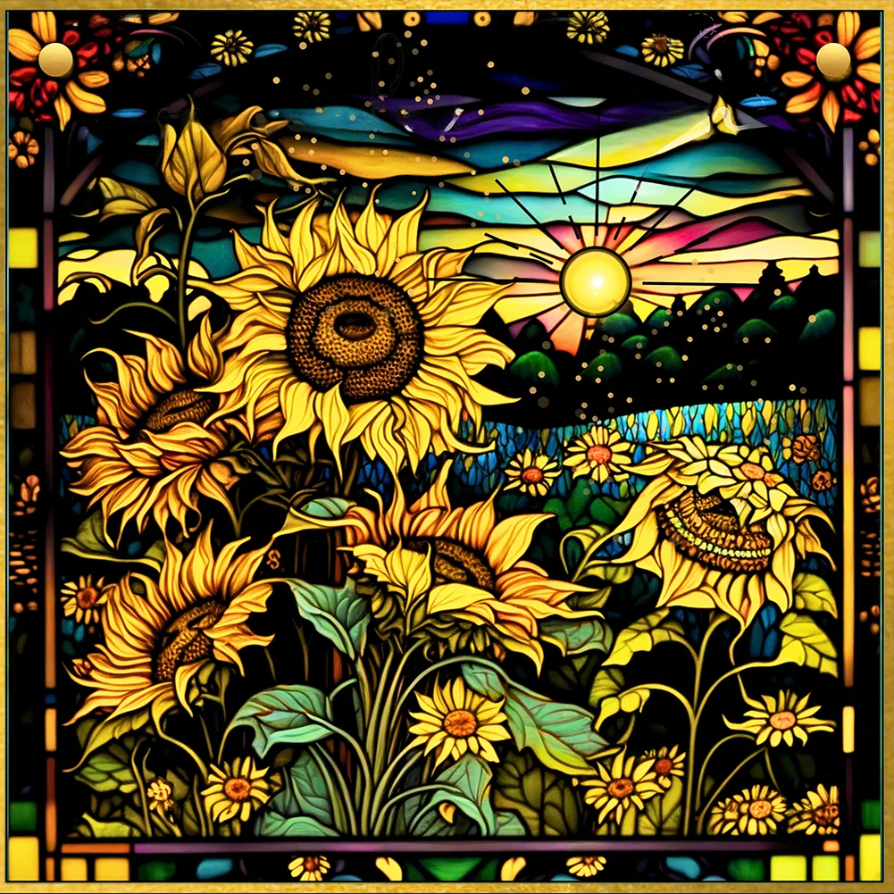 Luxury AB Velvet Diamond Painting Kit - Sunflowers