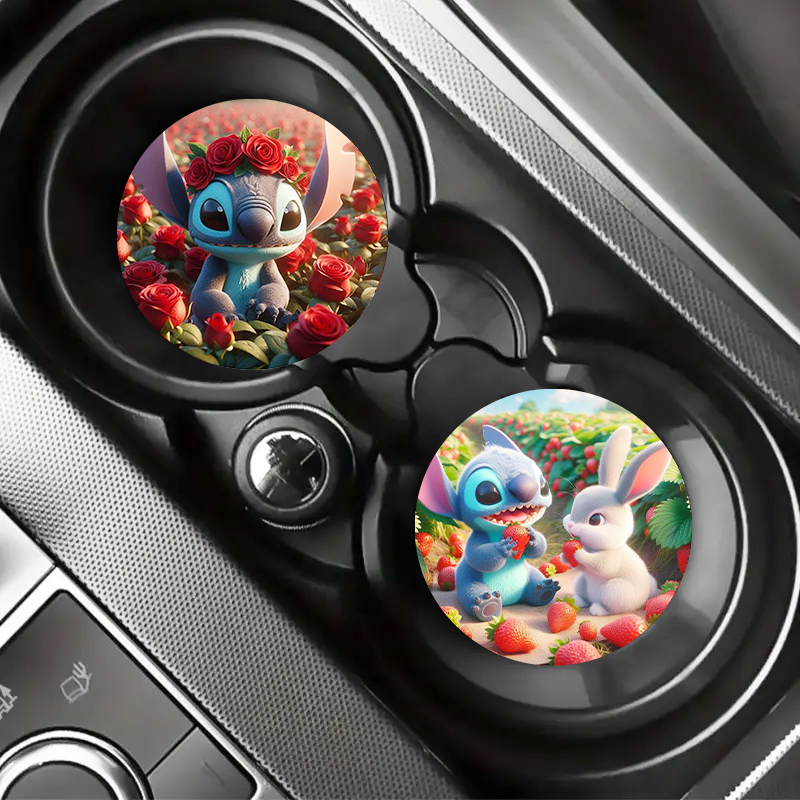 2pc Car Cup Holder Coaster | Cartoon（No diamonds）