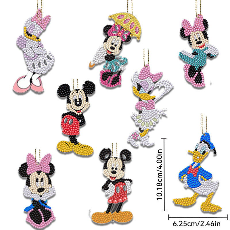 8pcs DIY Diamond Painting Keychain | Cartoon (single sided)