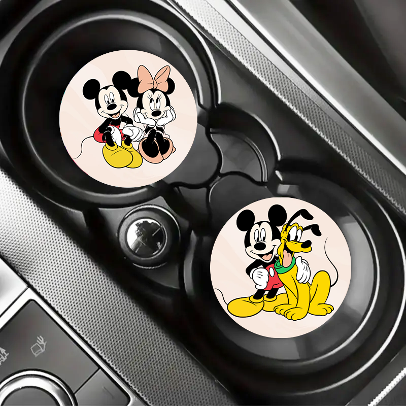 2pc Car Cup Holder Coaster | Cartoon（No diamonds）