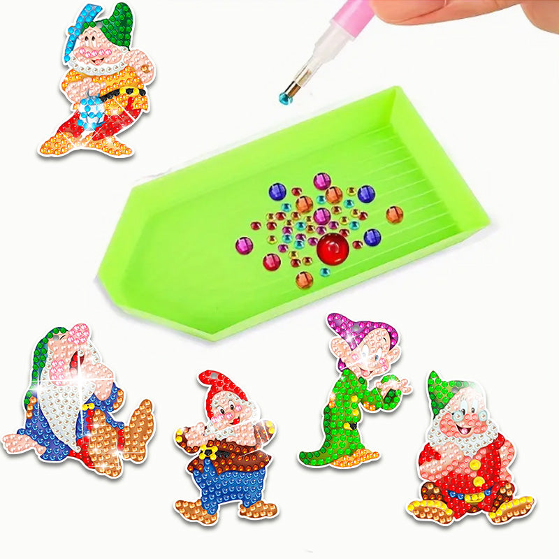 7pcs DIY Diamond Painting Keychain  | Dwarf (Single Side)