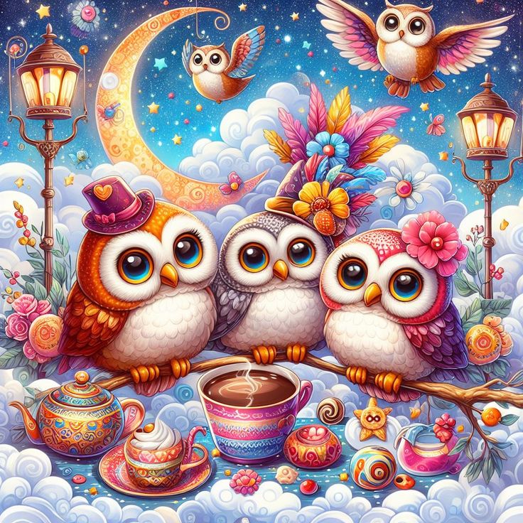 Luxury AB Velvet Diamond Painting Kit -Owl