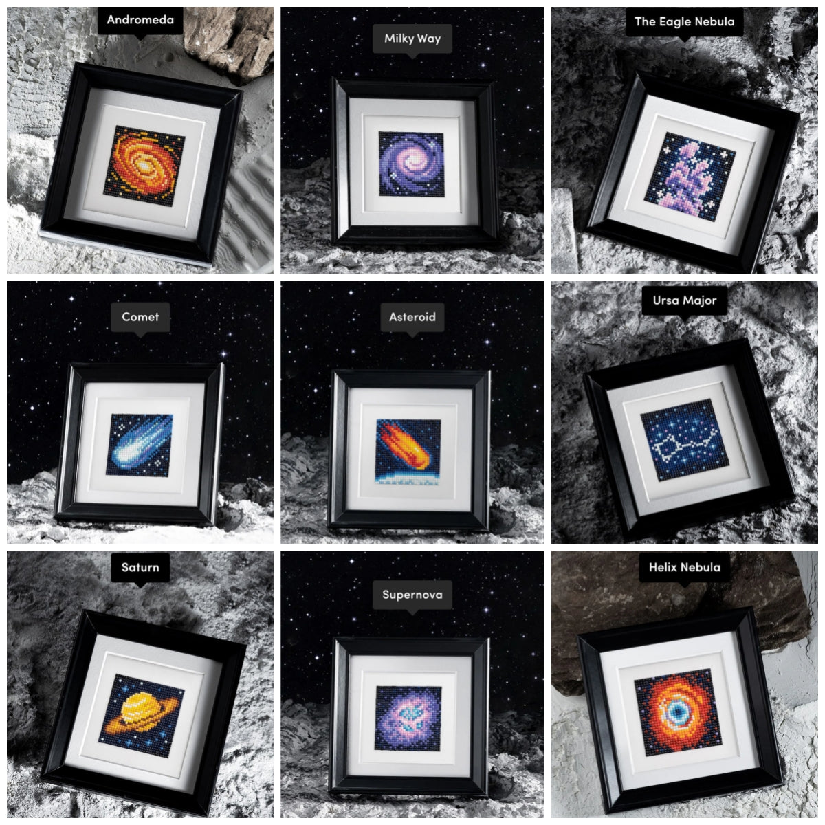 10pcs Mini Square Diamond Painting - Space