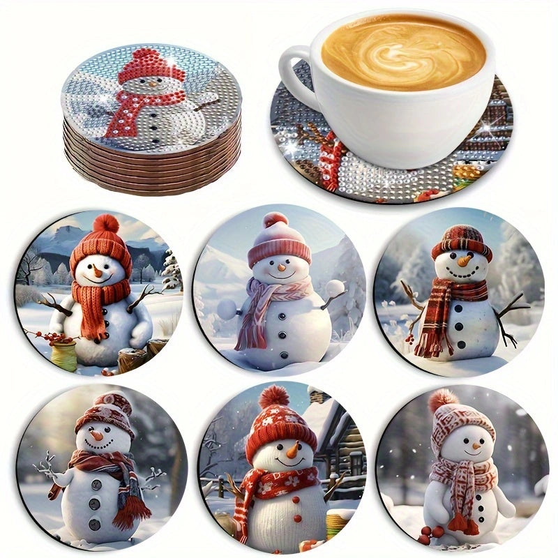 6 pcs set DIY Special Shaped Diamond Painting Coaster | Christmas（no holder）