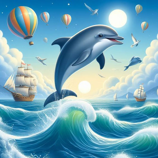 Luxury AB Velvet Diamond Painting Kit -Dolphin