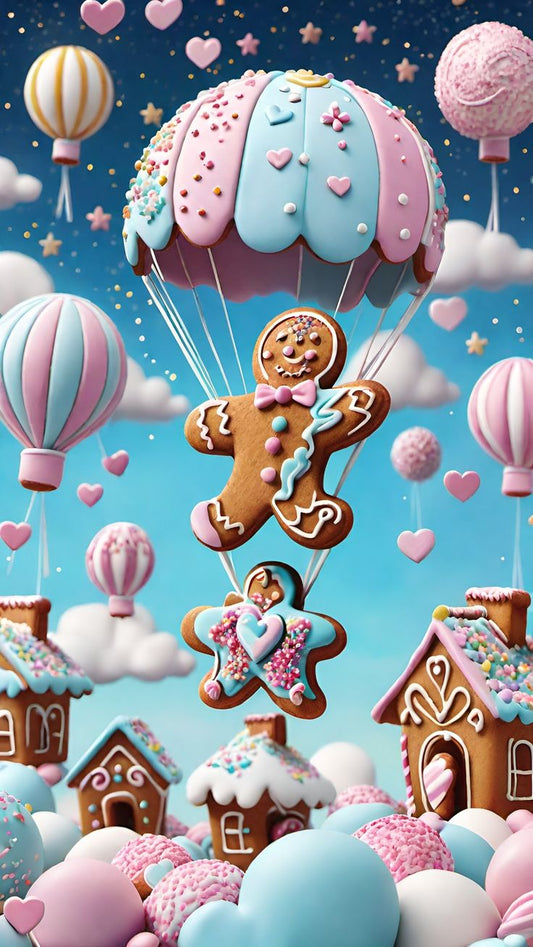 Luxury AB Velvet Diamond Painting Kit -Gingerbread Man