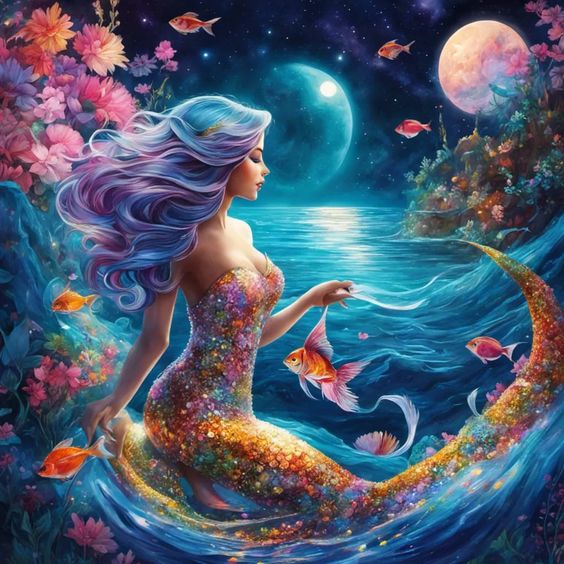 Luxury AB Velvet Diamond Painting Kit -Mermaid