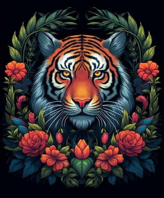 Luxury AB Velvet Diamond Painting Kit -Tiger