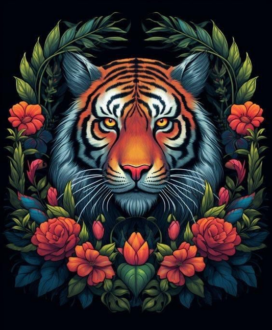 Luxury AB Velvet Diamond Painting Kit -Tiger