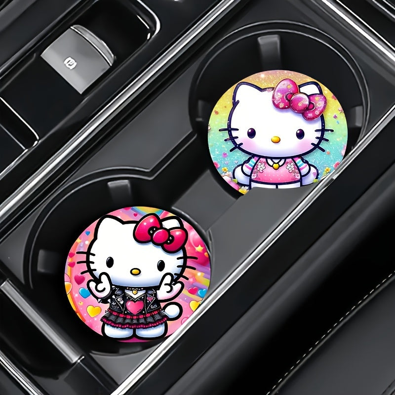 2pc Car Cup Holder Coaster | Cartoon（No diamonds）