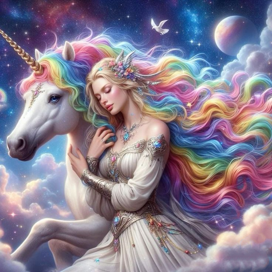 Luxury AB Velvet Diamond Painting Kit -Unicorn