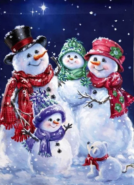 Luxury AB Velvet Diamond Painting Kit -Christmas Snowman