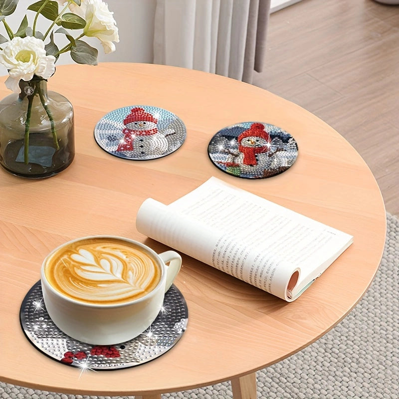 6 pcs set DIY Special Shaped Diamond Painting Coaster | Christmas（no holder）