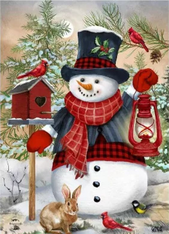 Luxury AB Velvet Diamond Painting Kit -Christmas Snowman