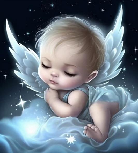 Luxury AB Velvet Diamond Painting Kit -Angel Baby