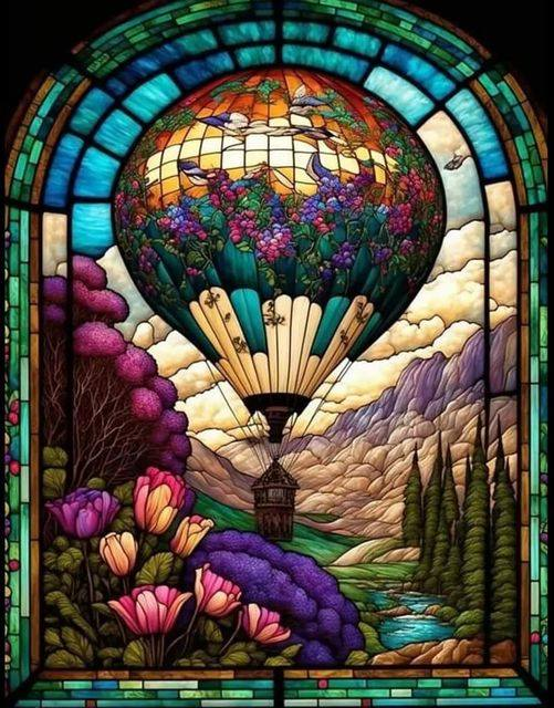 Diamond Painting  |  Glass hot air balloon