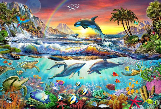 Luxury AB Velvet Diamond Painting Kit -Marine animals