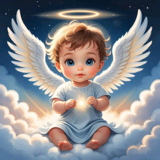 Luxury AB Velvet Diamond Painting Kit -Angel Baby