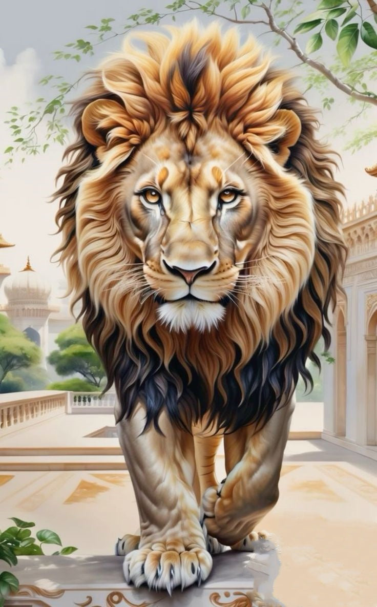 Luxury AB Velvet Diamond Painting Kit -Lion