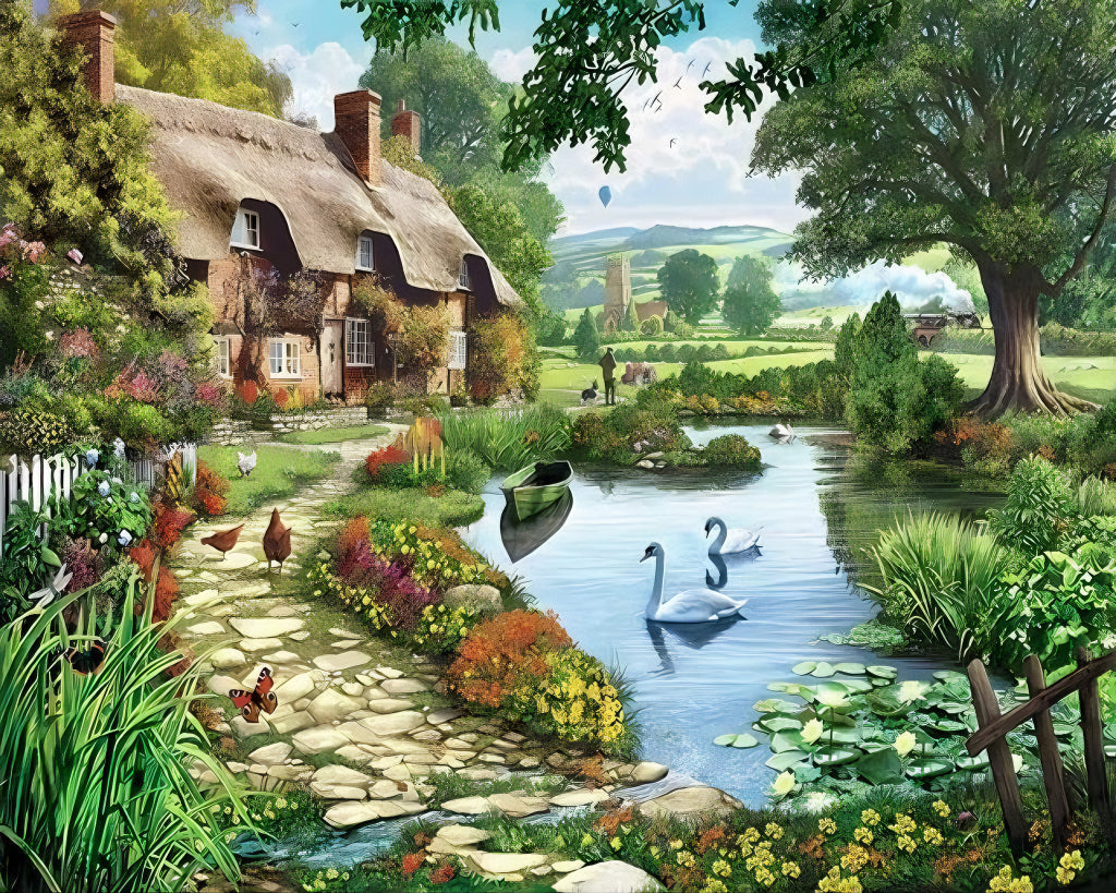 Luxury AB Velvet Diamond Painting Kit -Landscape