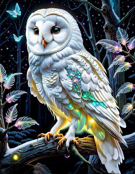 Luxury AB Velvet Diamond Painting Kit -Owl