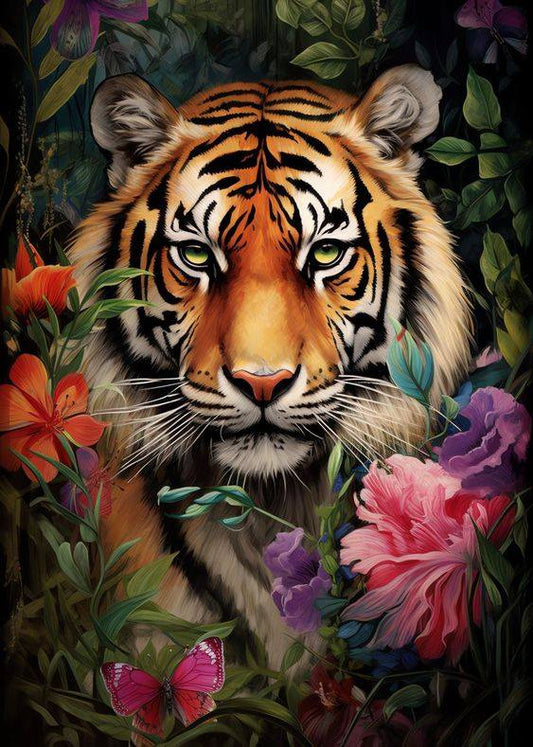 Luxury AB Velvet Diamond Painting Kit -Tiger