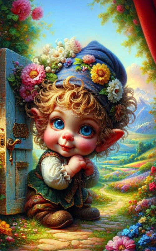 Luxury AB Velvet Diamond Painting Kit -Cute child